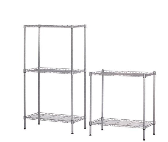 Heavy-duty 4-tier kitchen storage rack with microwave shelf
